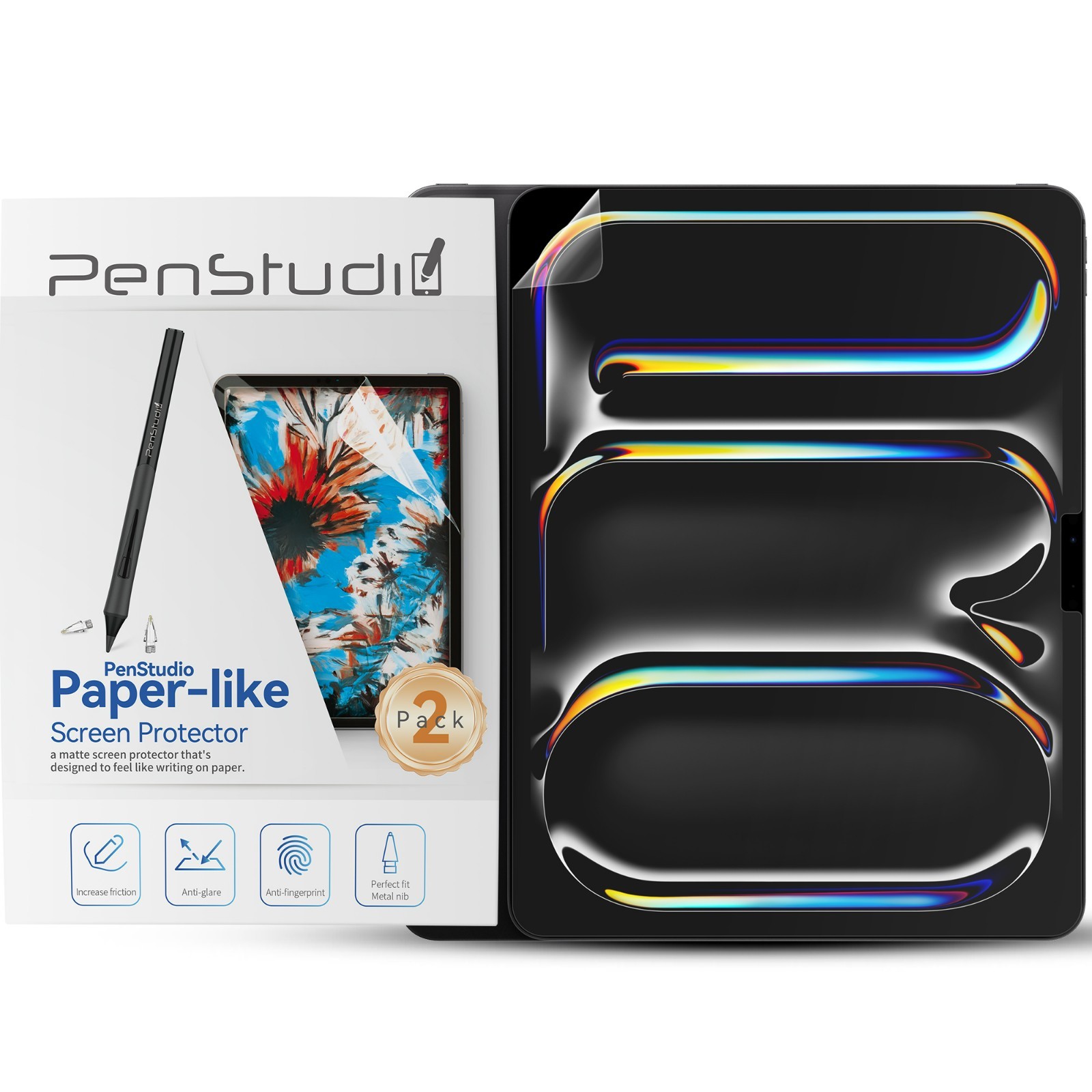 Penstudio Paper-Feel Screen Protector for iPad Pro M4 13 inch | Anti-Glare