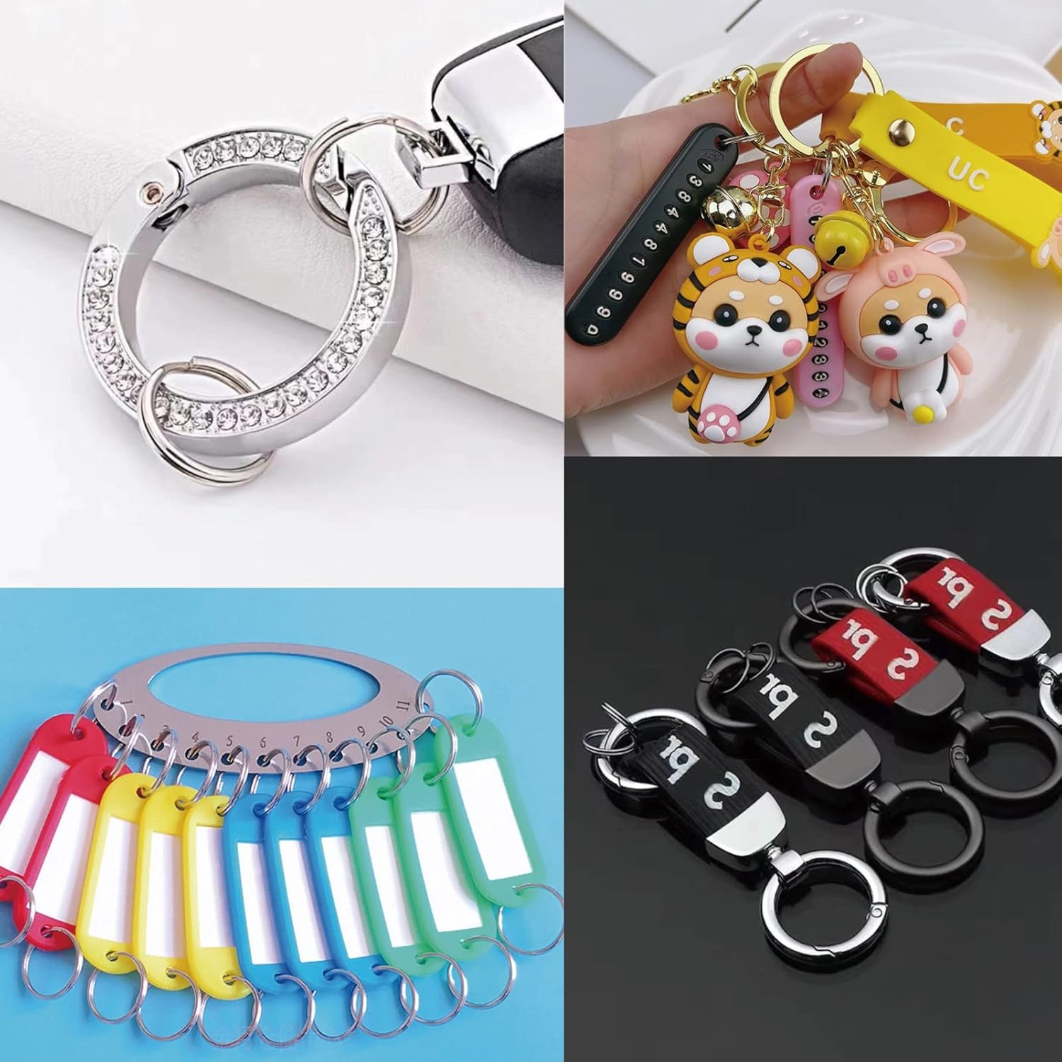 200pcs 8mm Mini Split Jump Ring with Double Loops Small Round Metal Golden Key R