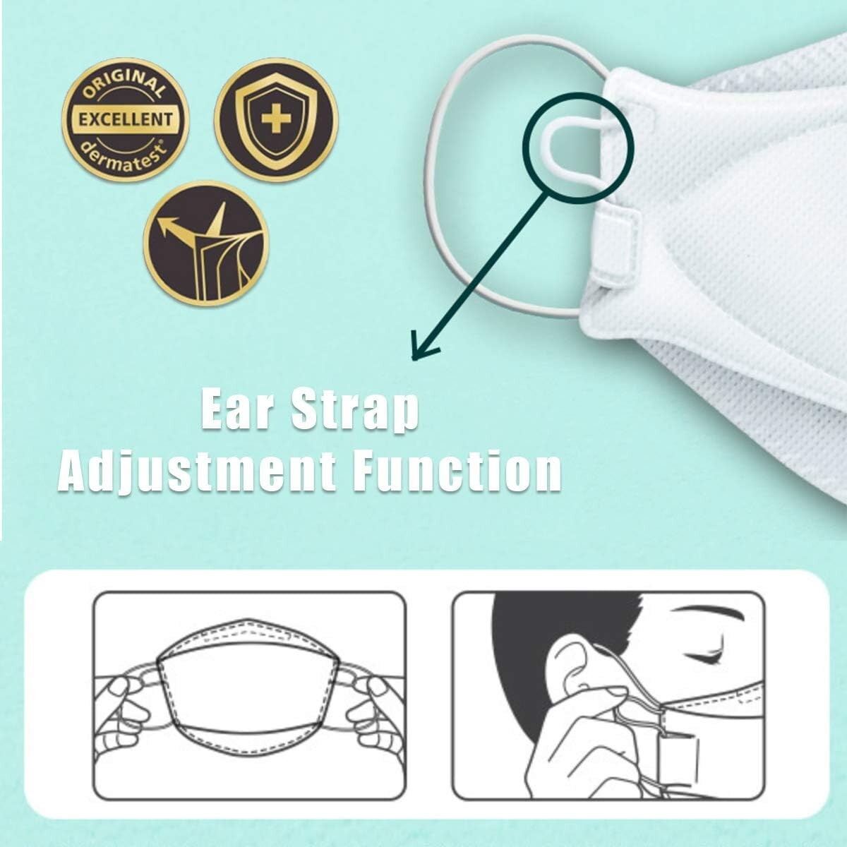 LG Airwasher KF94 Disposable Face Mask Black Breathable Reusable 4-Ply 10 Pack