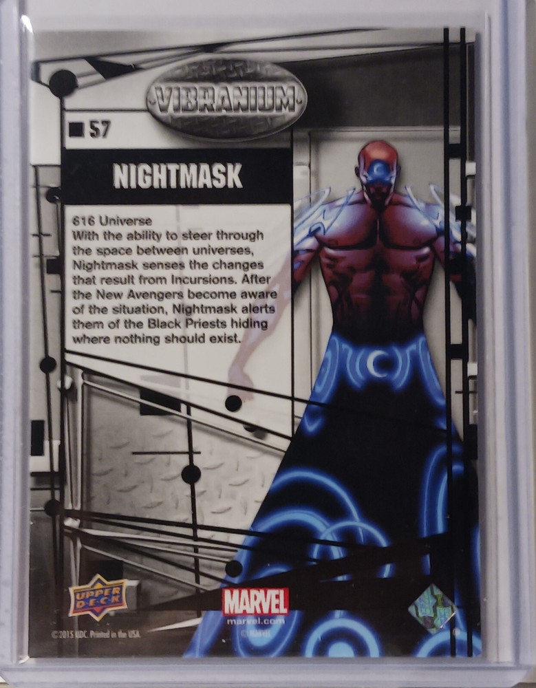 2015 ud Marvel Vibranium raw Parallel 057 Nightmask (no unn)