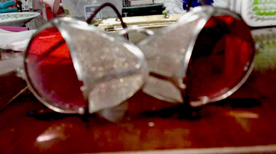 WWII Rochester Optical Red Lens Gunner Glasses with Case