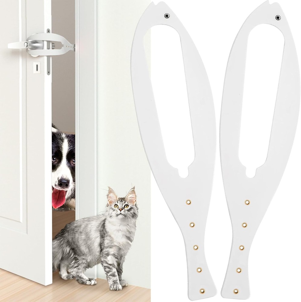 2Pcs Adjustable Cat Door Holder Latch Strap for Cats Easy Install