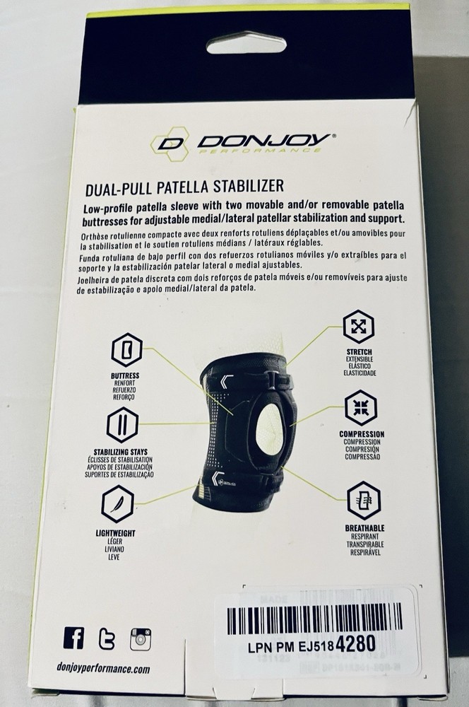 DonJoy Performance Dual-Pull Patella Stabilizer Knee Brace Medium