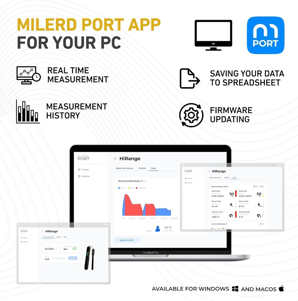 Light Black Rechargeable EMF Detector: Track Exposure with Precision and Ease!