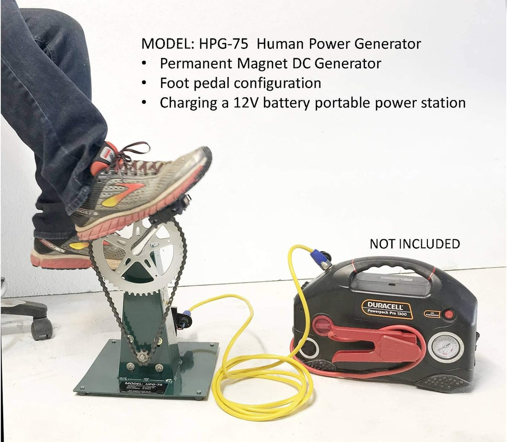 HPG-75 Human Power Generator Permanent Magnet DC Dynamo Emergency Backup STEM Po
