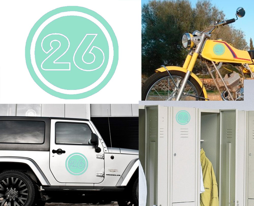 Number 26, Sticker Cut Vinyl Version v02b