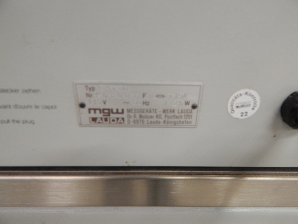 MGW LAUDA RECIRCULATING WATER BATH RM20 (#3715)