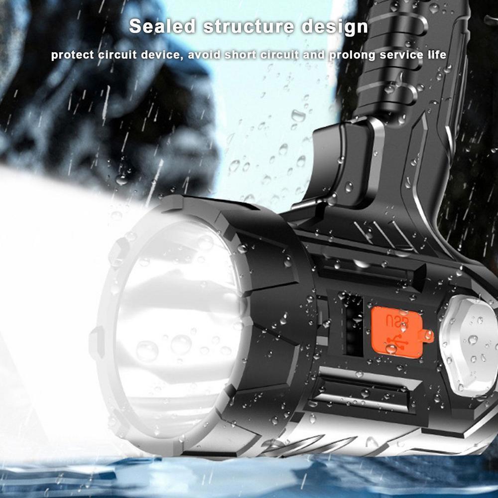 2X Spot Light Hand Held Rechargeable Spotlight Large Flashlight Torch 30000000Lm