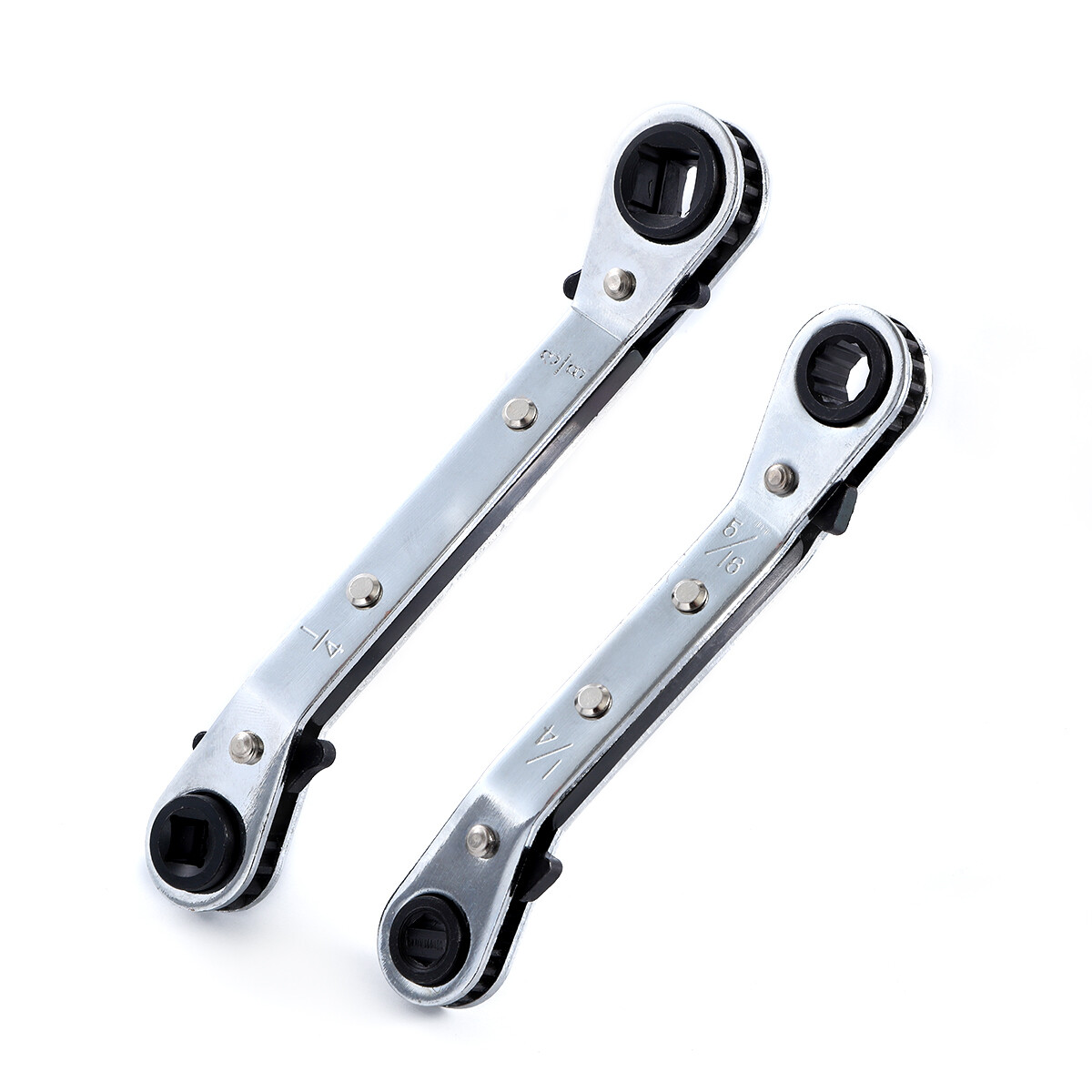 3/8” to 1/4”, 5/16'' x 1/4'' Refrigeration Hvac Service Wrench Set+Hex Bit 4PCS