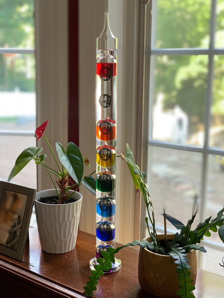 EASY READ 23" Tall Galileo Thermometer