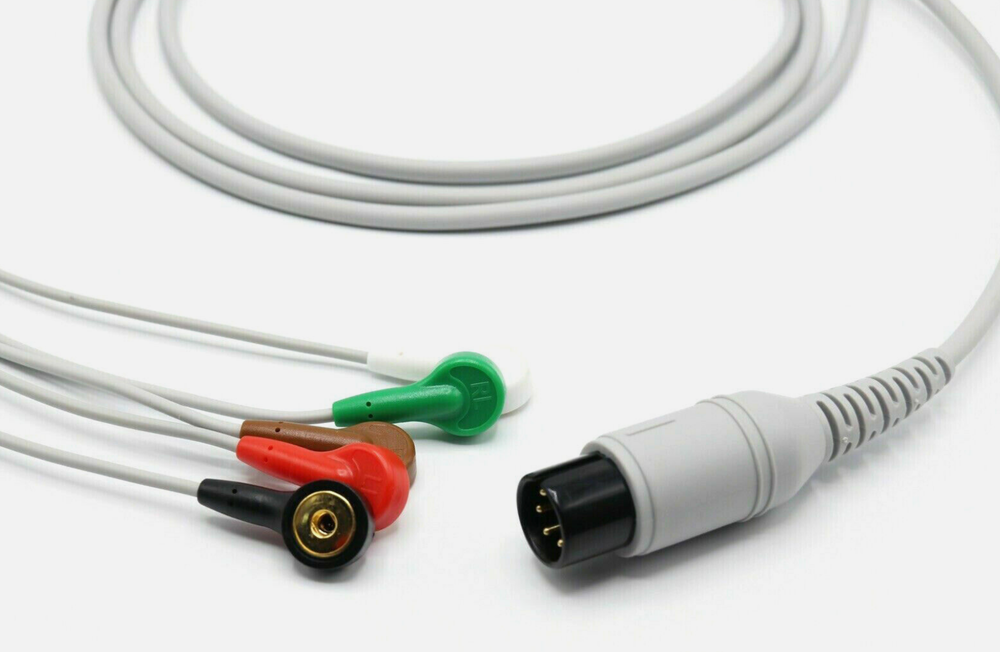 Mindray Datascope ECG Cable 6 Pin 5 Lead Snap AHA Compatible- Same Day Shipping