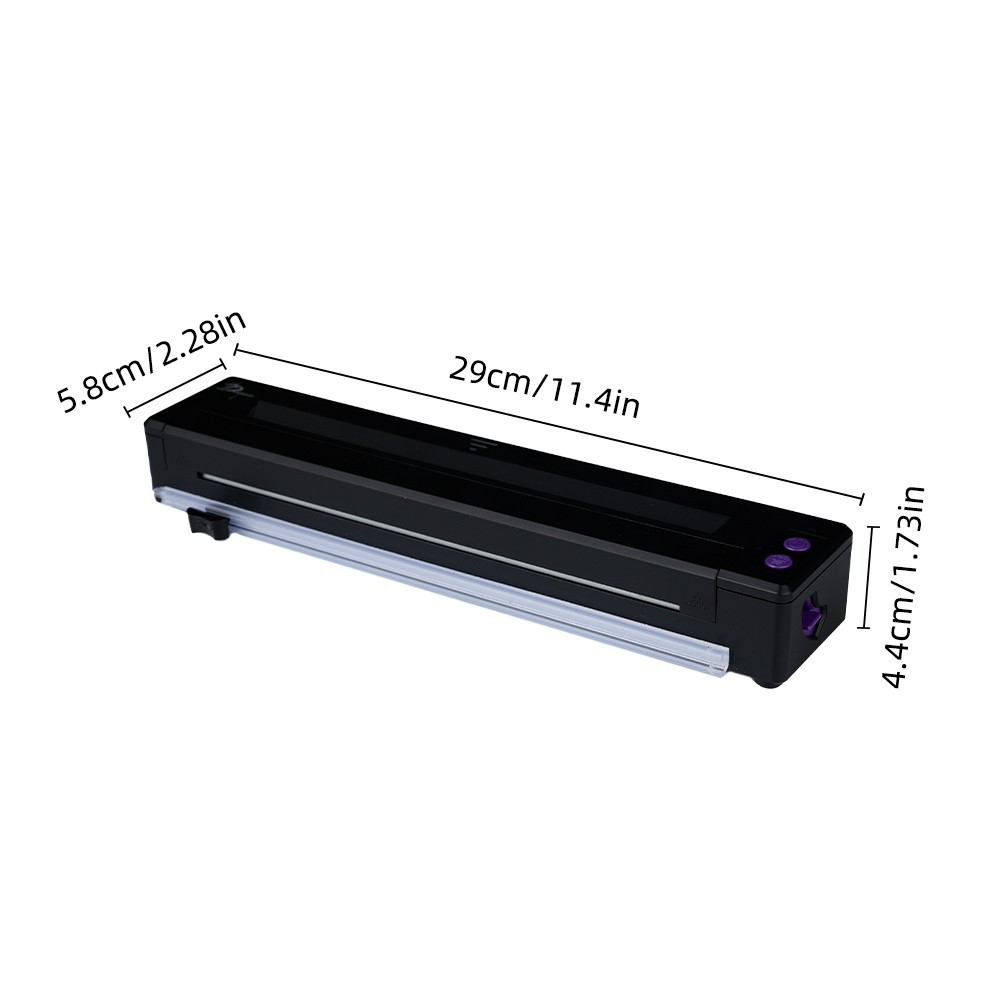 Wireless Tattoo Printer Kit with Holder and Roll Stencil Paper Easy Use