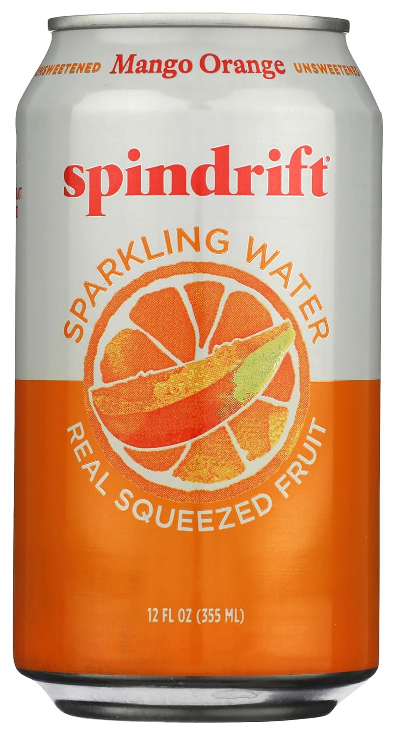 Spindrift Seltzer Orange Mango, 12 Fl Oz