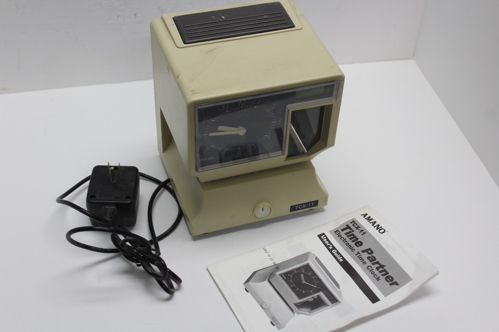 Amano TCX-11 Time Card Machine Punch Clock