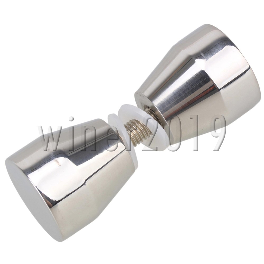 Taper Head Shower Room Glass Door Stainless Steel Solid Door Knobs Pull Handle