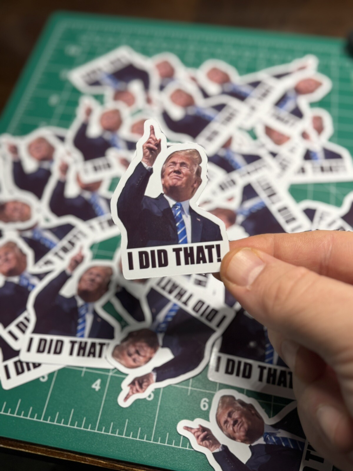 Donald Trump “I DID THAT!” Stickers - 10pc - Decals Car Gas Pump Station 2.5”x2”