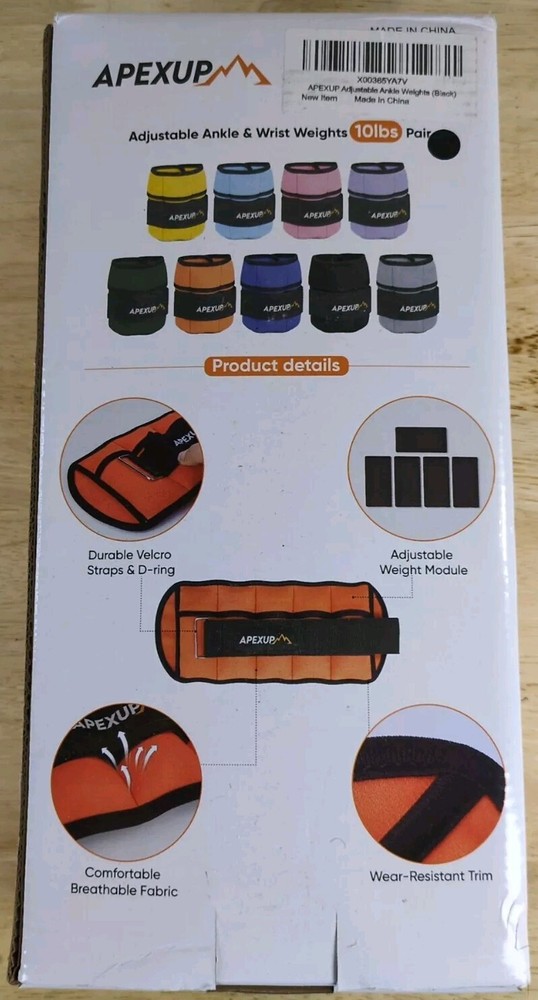 NWOT - 1 Pair Adjustable Ankle Weights, 2–10lbs Modularized Leg Weight Straps