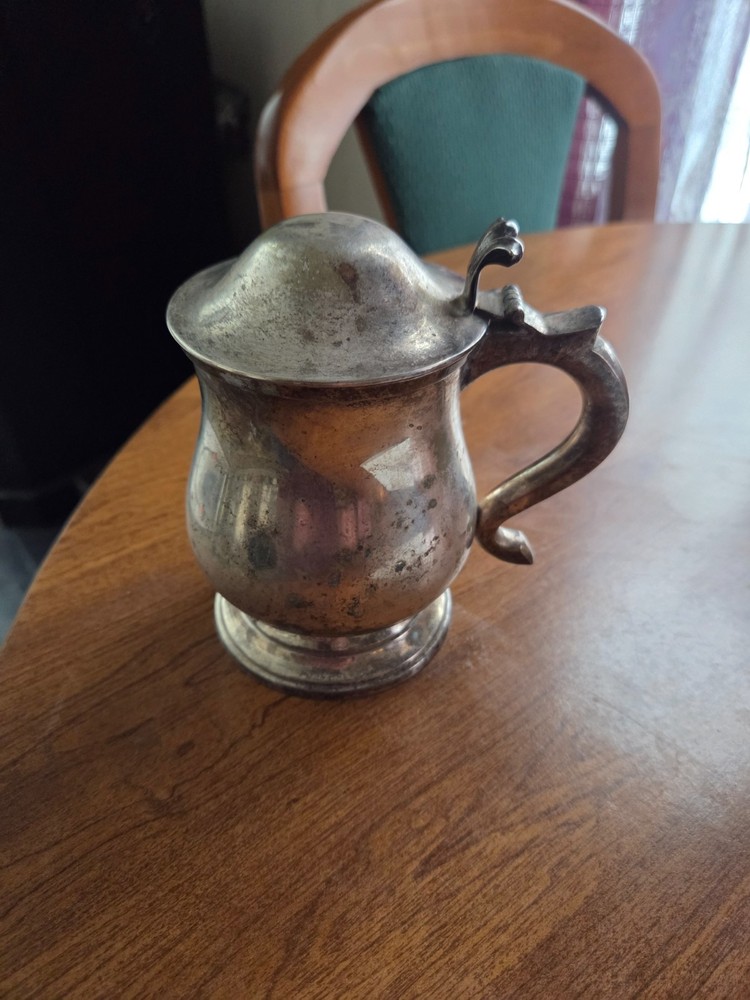 Kent's Silversmiths silverplate 5.5" beer stein good condition