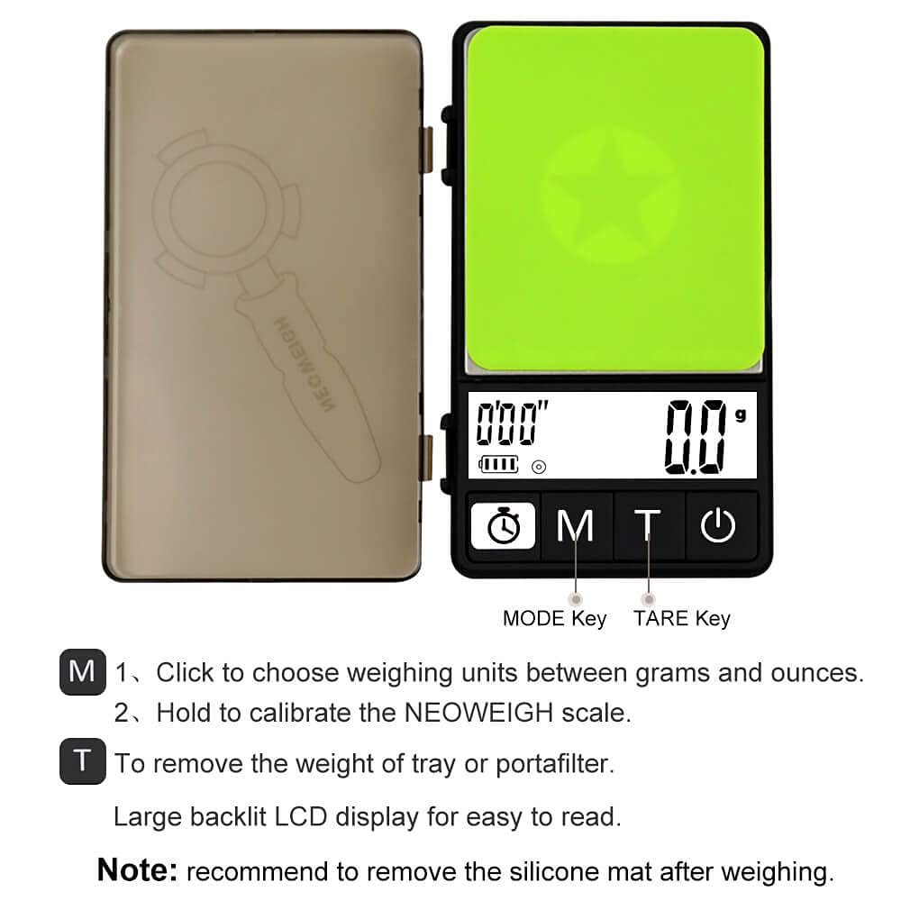 (Latest Version) Espresso Scale with Timer 1000G X 0.1G, Espresso Coffee Scale