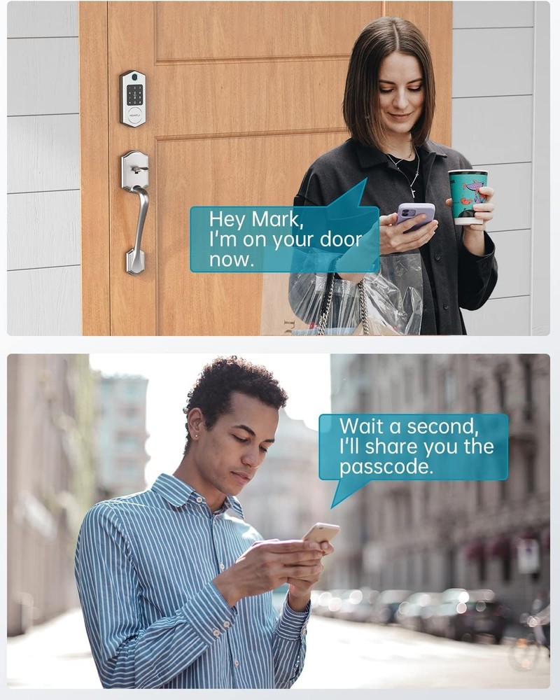 Keyless Entry Door Lock Fingerprint Smart Deadbolt Digital Keypad App Control