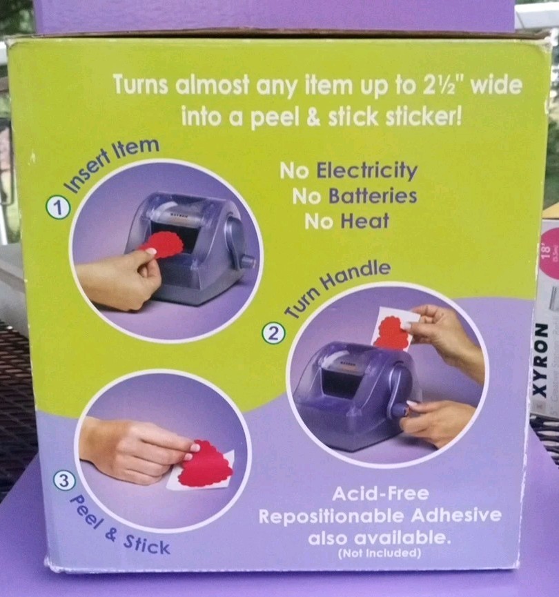 Xyron 250 Create A Sticker 2.5" Sticker Maker, Pre-owned