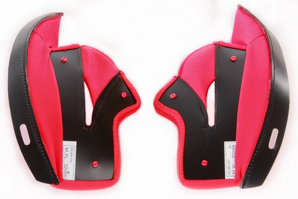 HJC FG-MX Helmet Replacement Cheek Pads Red