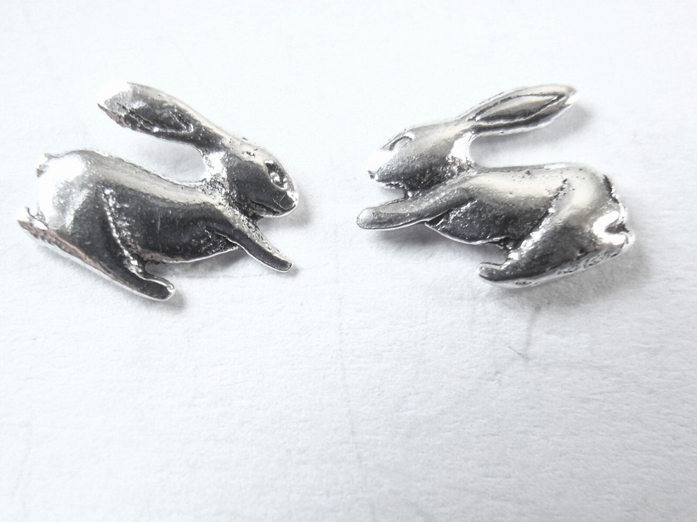 Bunny Rabbits 925 Sterling Silver Stud Earrings