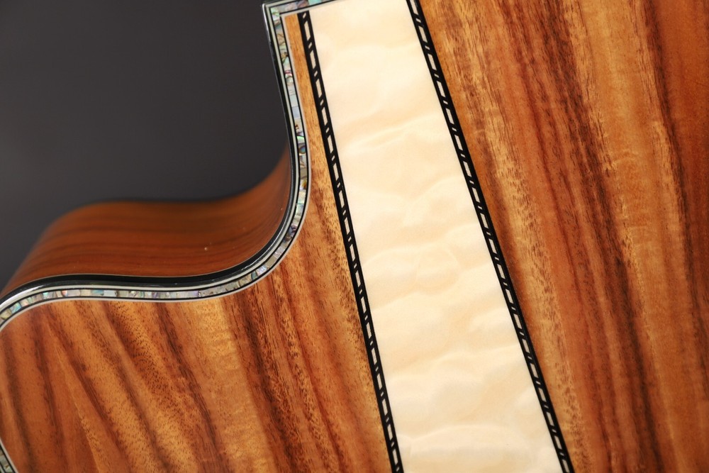 Cutaway 41 Inch D Type Solid Spruce Acoustic Guitar Koa Maple Body Case Pickup