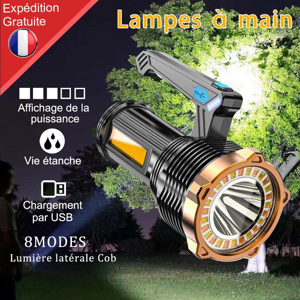 95000000LM LED Flashlight High Powered Torch Super Bright Lamp USB Rechargeable