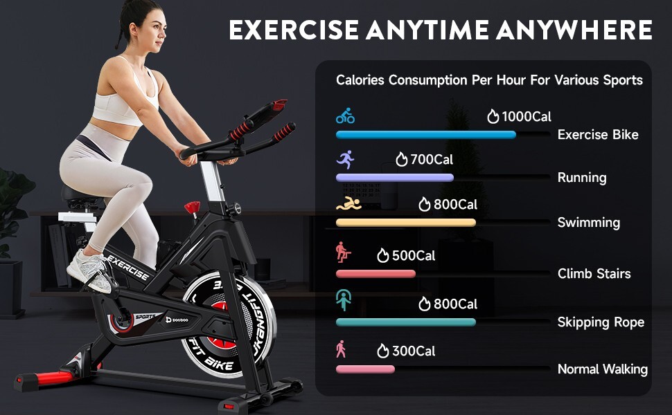 Indoor Pro Exercise Bike Stationary Bike Bicycle Cycling Home Cardio Gym Workout