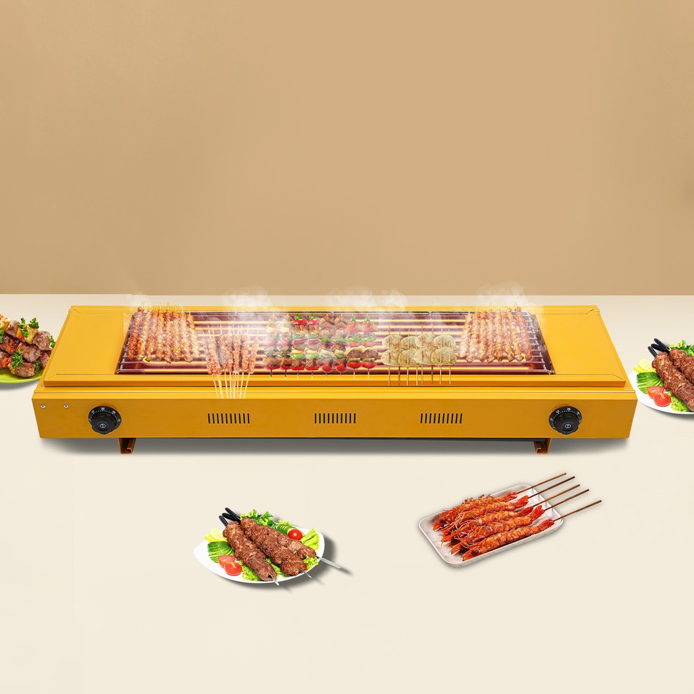 BBQ Grill Electric Portable Countertop Barbecue Grill Camping Grill Rectangular