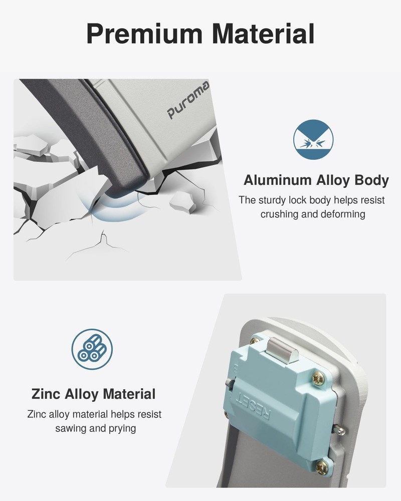 Key Lock Box Combination Lockbox WallMounted Key Storage Box for House Keys, ...