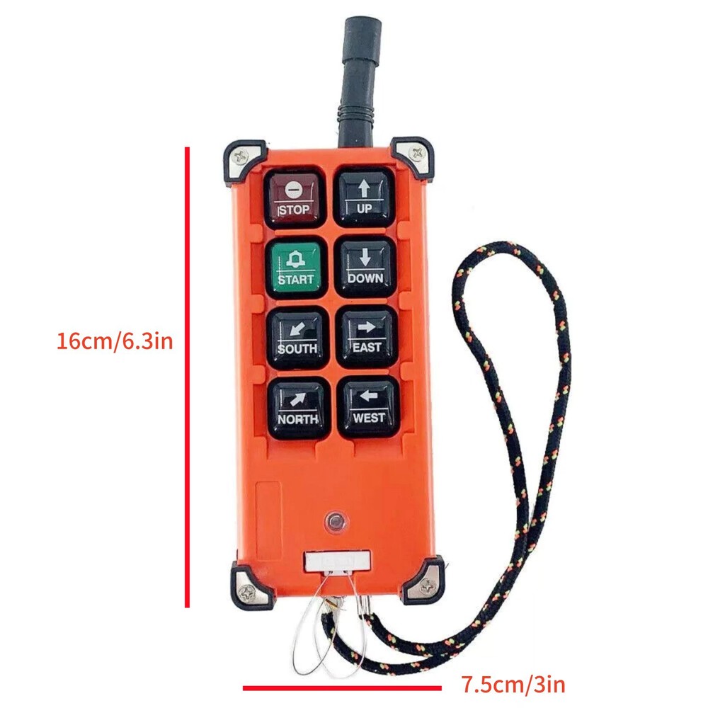 100M Transmitter+Receiver 12-72V Wireless Remote Control For Hoist Crane