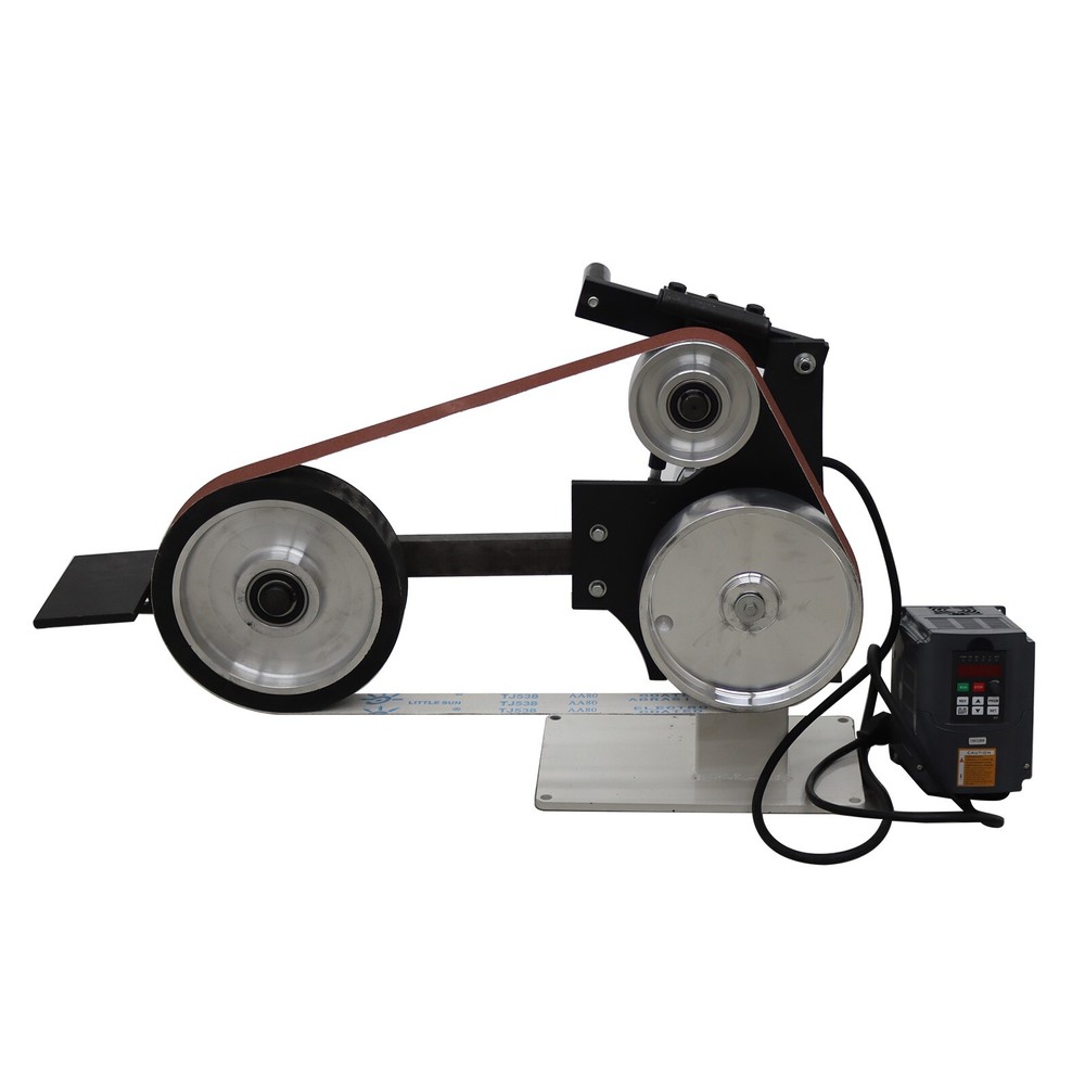 110V Industrial 70.8" Belt Sander Frequency Conversion Grinder Polishing Machine