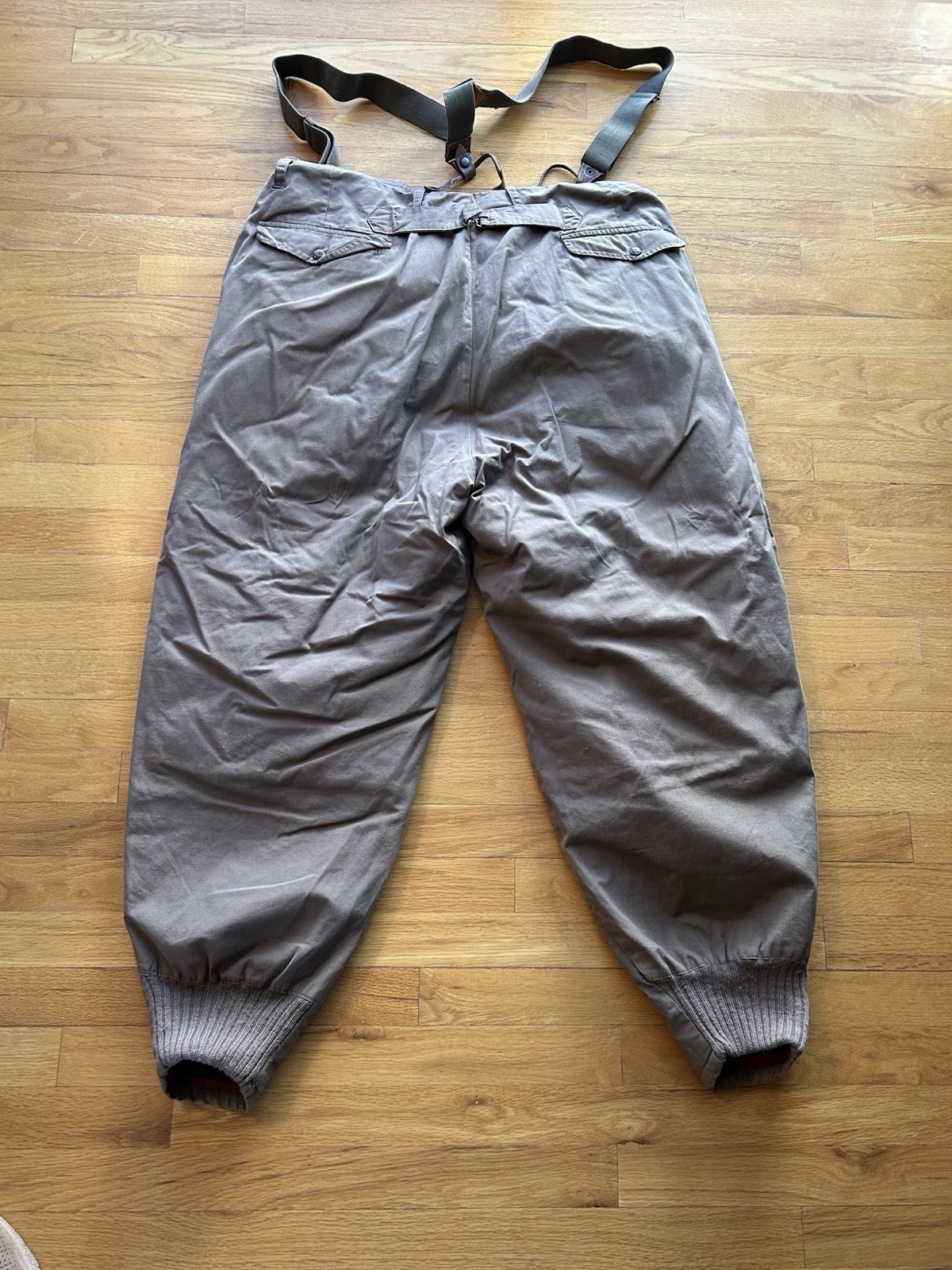 Vintage Goose Down Quilted Winter Snow Hunting Canvas Pants Leggings SZ 42