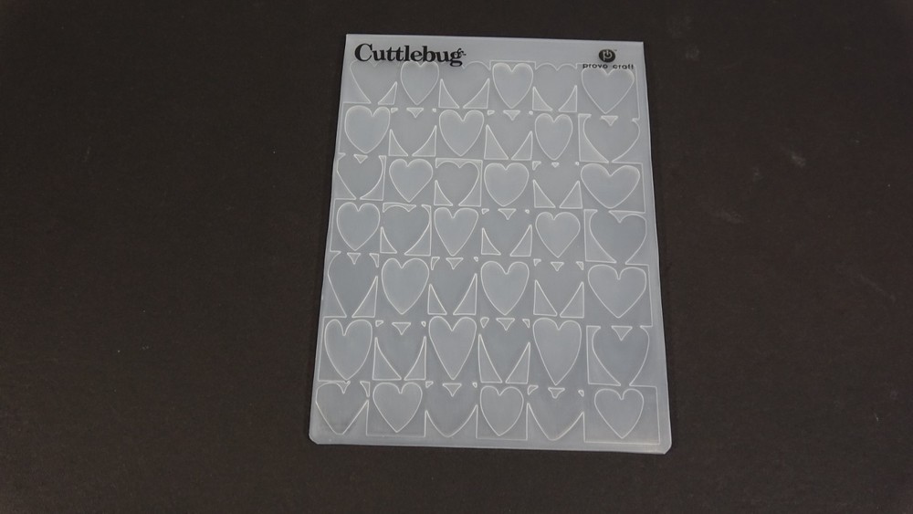 2006 Cuttlebug Provo Craft Embossing Folder Heart Blocks 37-1139