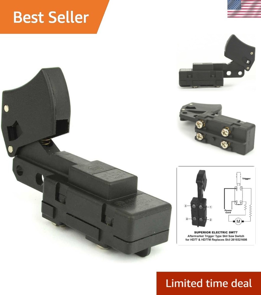 20 Amp On-Off Trigger Switch Replacement for Power Tools - Compatible with SKIL