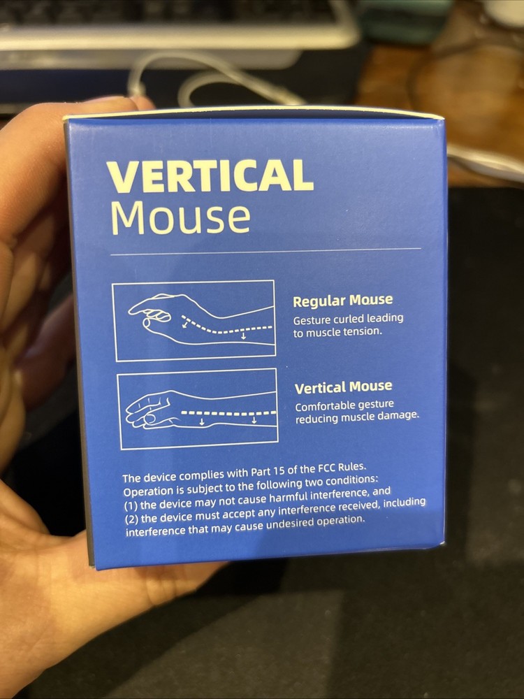 ECHTPower Ergonomic Wireless Mouse, Vertical Mouse with Adjustable DPI 2400/1...