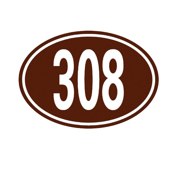 Oval 308 Sticker Decal