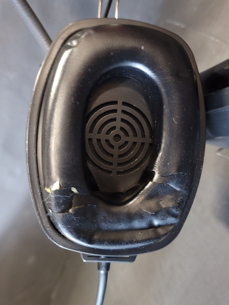 AS IS Clear-Com CC-60 Double Muff Over-Ear Headset with Microphone