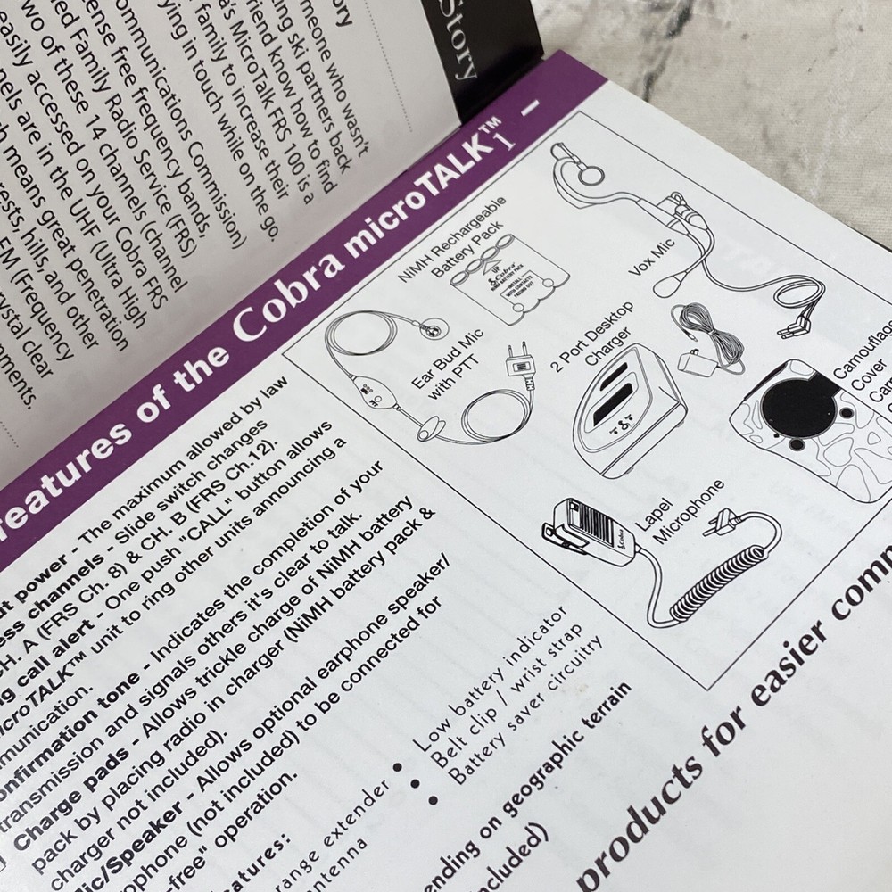 Cobra Microtalk Frs100 Owners Manual