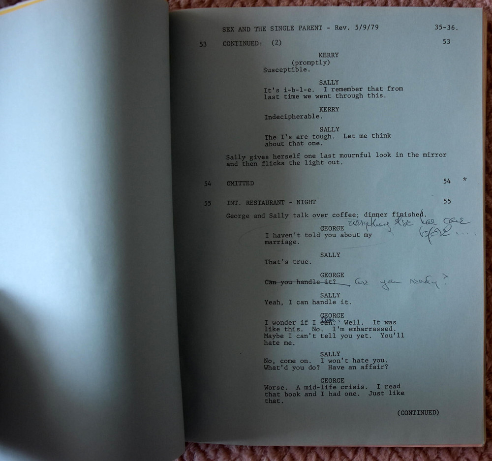 1979 Sex and The Single Parent Original Script Screenplay Final Draft