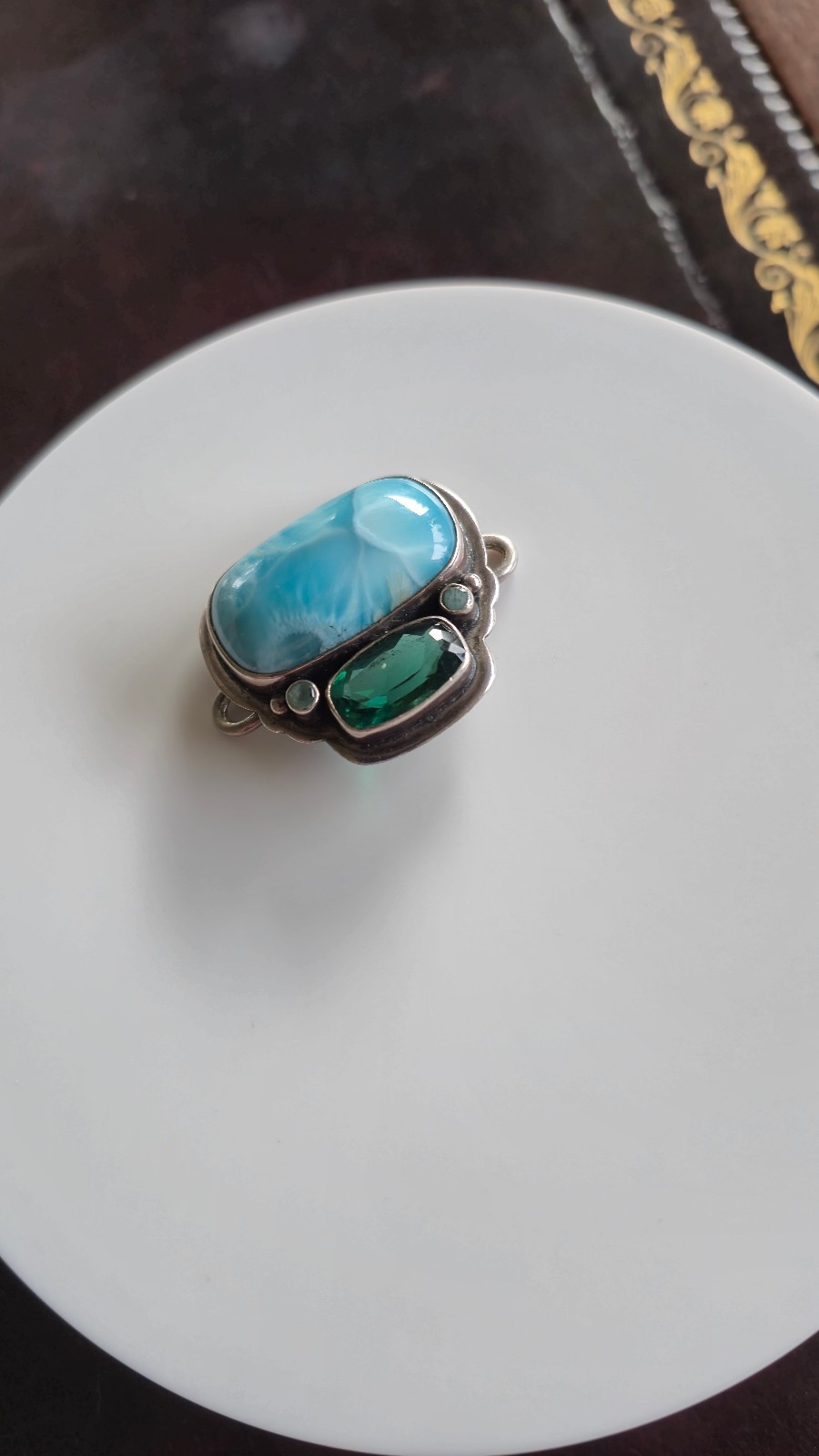 Tabra Fabulous 4-stone Large Charm for Bracelet or Anklet S Connector Charm Only