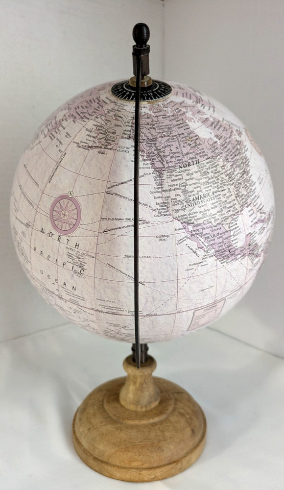 Walmart Table Top Large Globe Tan Decorative Purpose 12.75" x 8"