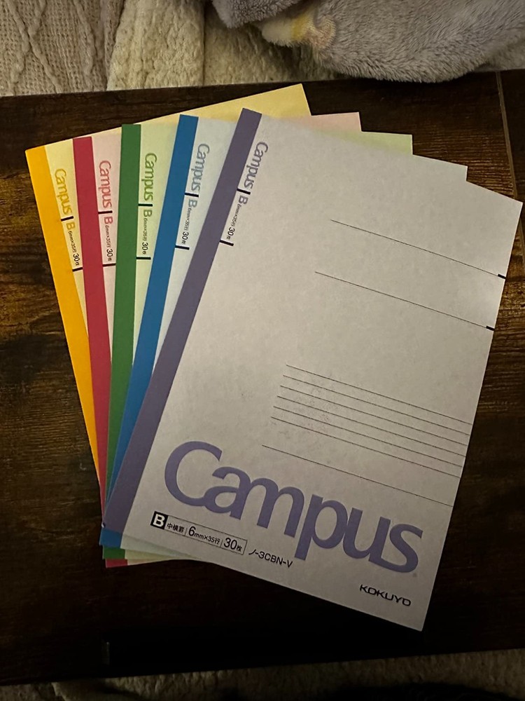 5 Pack Composition Notebooks Semi B5 30 Sheets 7mm Ruled Lined School Note Takin
