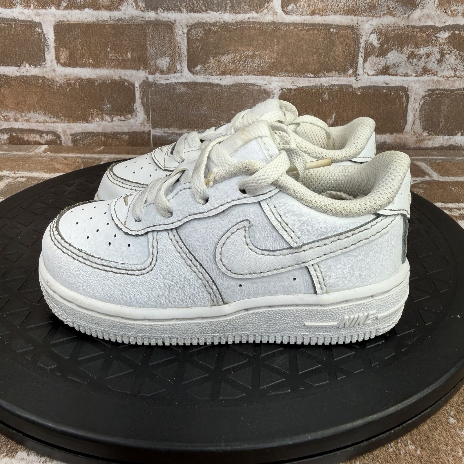 Nike Air Force 1 White Athletic Leather Sneakers DH2926-111 Kids Toddler Size 7