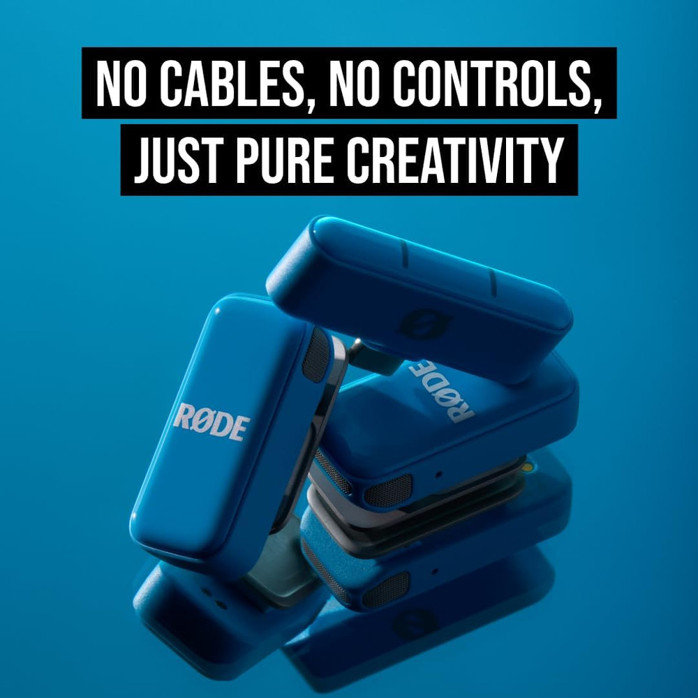 Wireless Micro - Compact Wireless Microphone, Two Mics with Charge Case for Smar