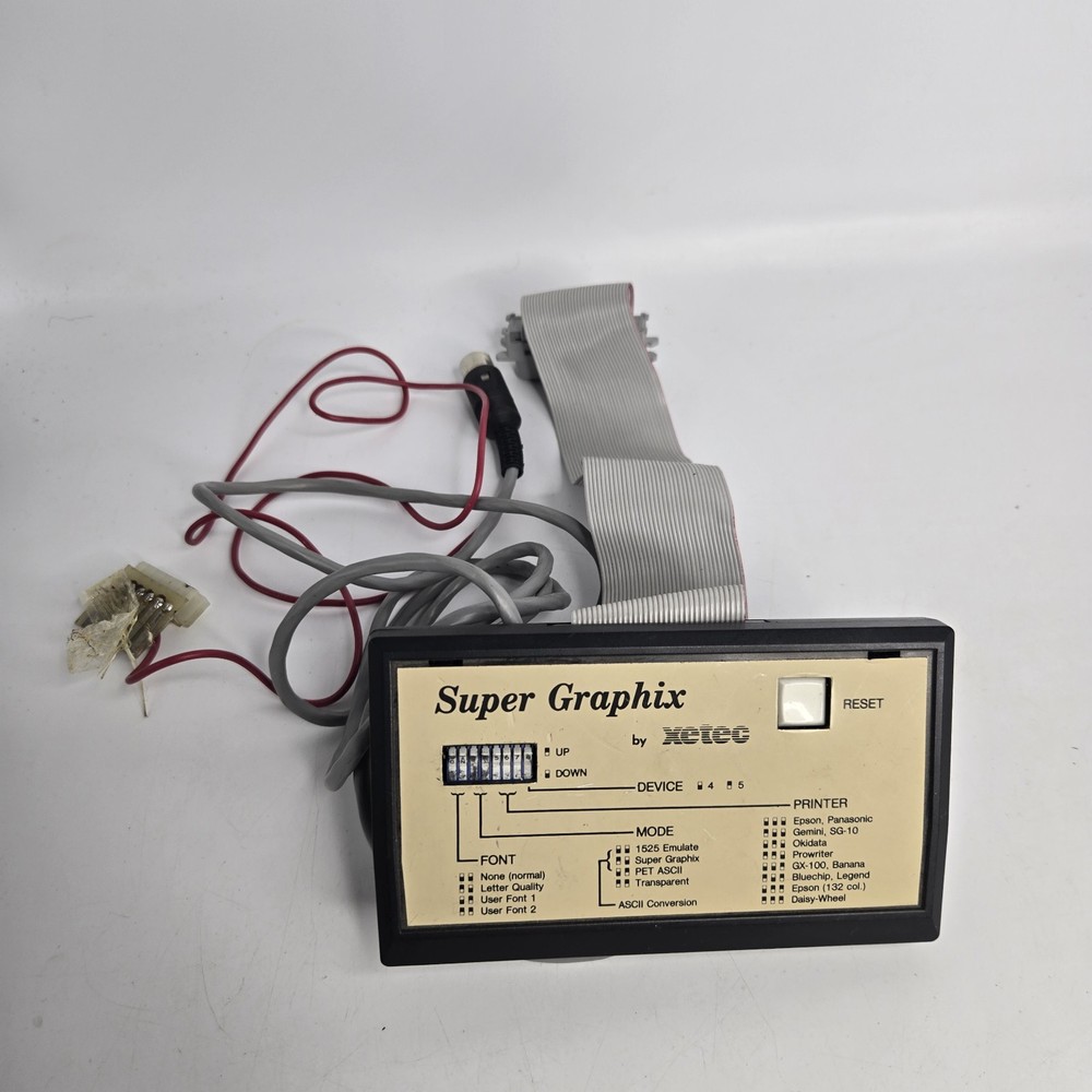 xetec Super Graphix Parallel Interface for VIC-20 and Commodore 64 Untested