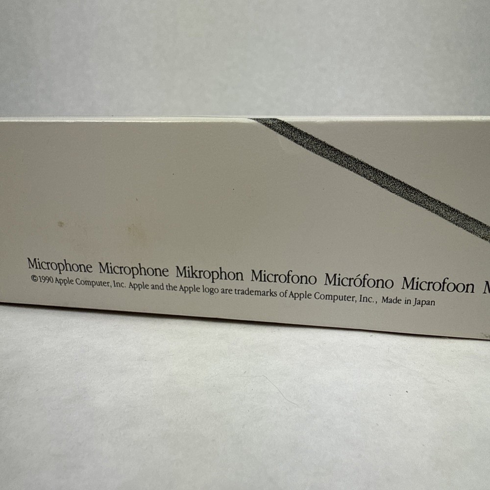 Apple Mac Microphone Original Box Mac Computer Mic Vintage 1990 Open Box *Read