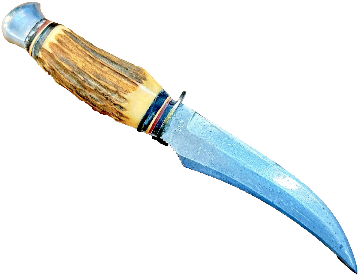 Vintage GERMAN BOWIE KNIFE EDGE BRAND #496 Solingen Germany Antique RARE KNIVES